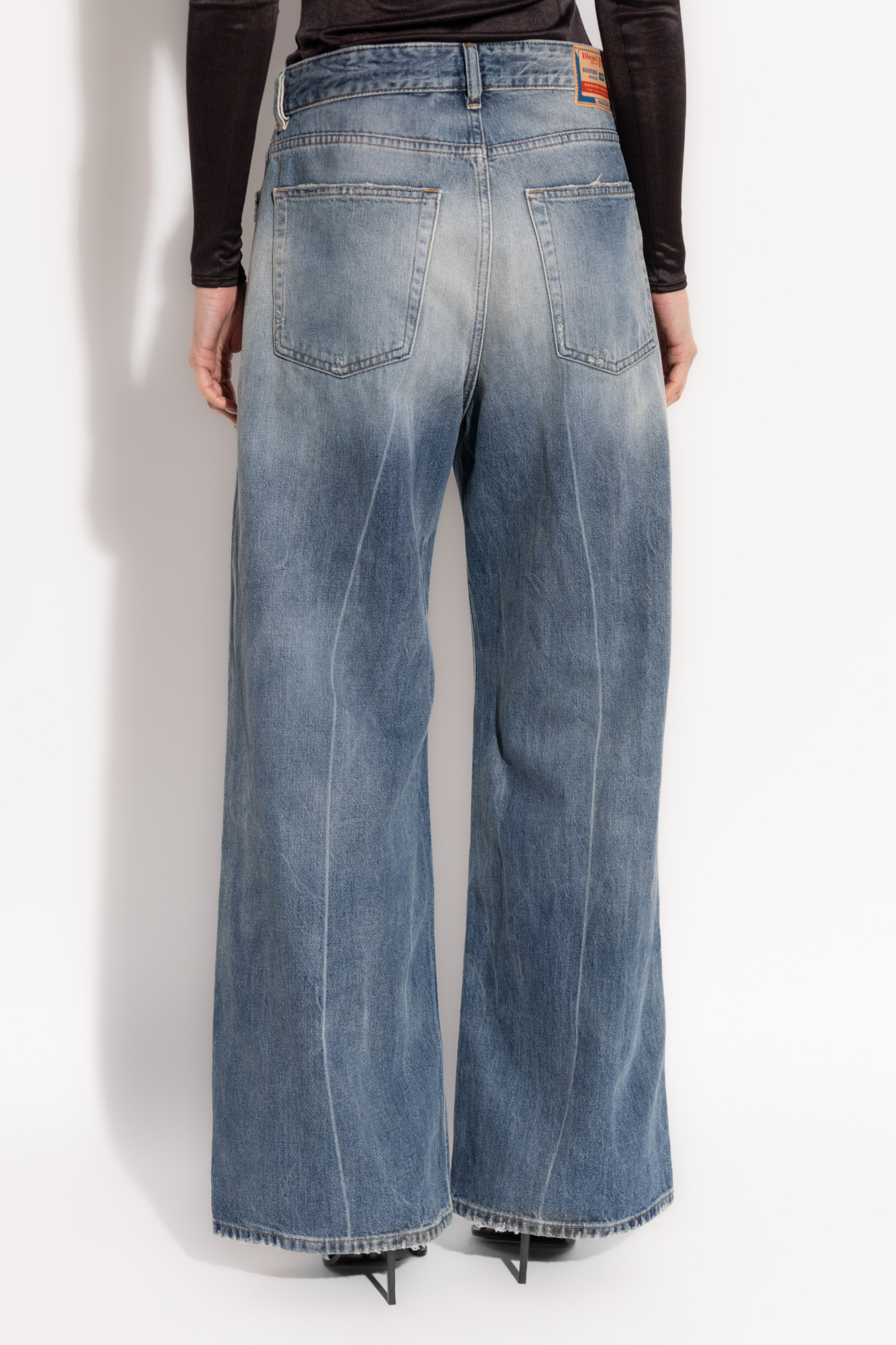 1996 D-Sire Women: Cargo Jeans with pockets, medium blue